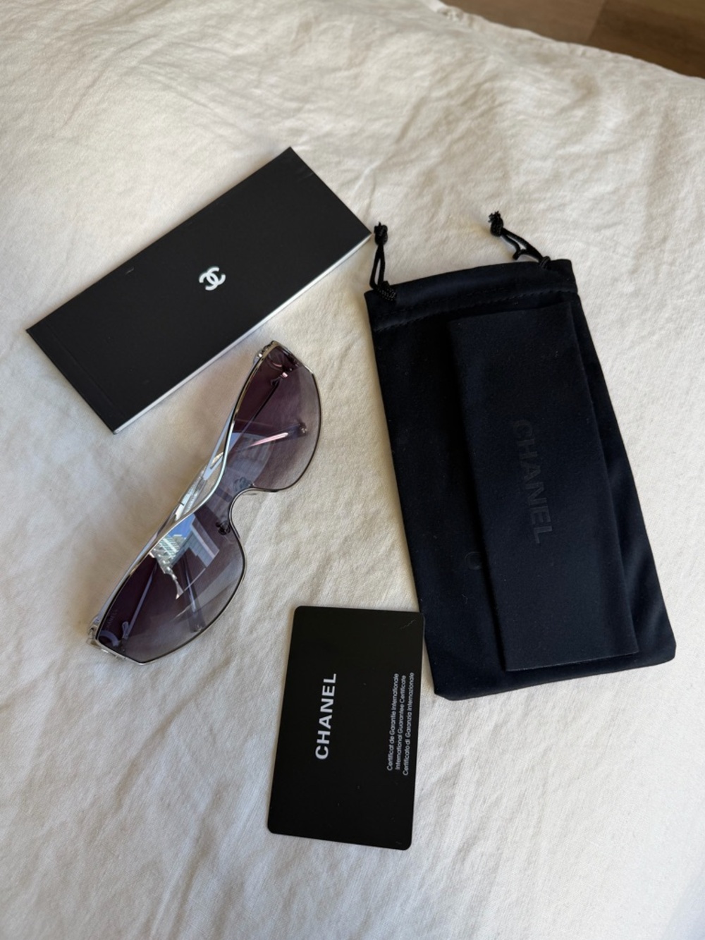 💎CHANEL Rimless Shield Sunglasses Crystal CC Detail✨ - Picture 11 of 11
